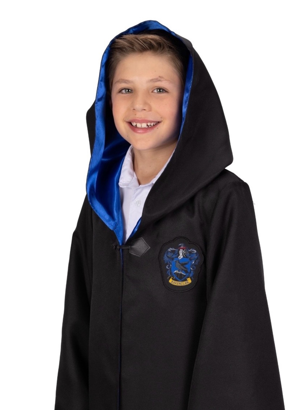 Harry Potter Kids Wizard Robe. Pick - Hufflepuff (Yellow) or Ravenclaw (Blue) - Picture 8 of 13